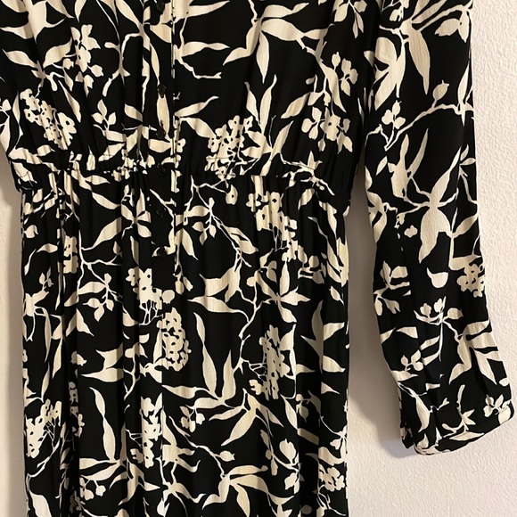 ba&sh Lonik Lady Jumpsuit Long Sleeve Floral Wide Leg Black Cream Womens 4 - Picture 7 of 13